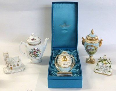 Lot 408 - Group of Coalport wares including a boxed vase...