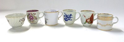 Lot 421 - Set of six English porcelain coffee cups...