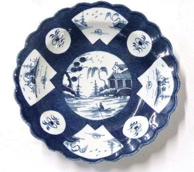 Lot 430 - Worcester porcelain plate, circa 1770, the...