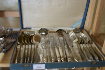 Lot 569 - CASED SET OF FAR EASTERN SILVER PLATED CUTLERY