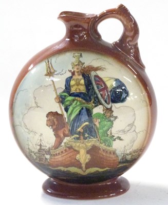 Lot 446 - Royal Doulton Dewars whisky flask featuring an...