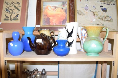 Lot 570 - VARIOUS VASES AND TEA POTS TO INCLUDE ROYAL...