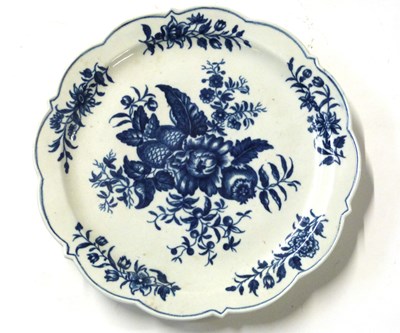 Lot 458 - 18th century Worcester porcelain plate circa...