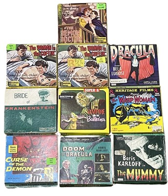 Lot 252 - A collection of horror films on 8mm film reel,...