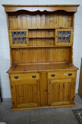 Lot 241 - MODERN PINE DRESSER, THE TOP SECTION WITH...