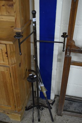 Lot 244 - TWO FLOOR STANDING CANDELABRA AND OTHER ITEMS