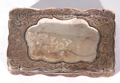 Lot 161 - Victorian silver snuff box of hinged...