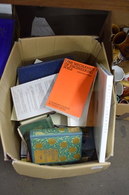 Lot 589 - BOX CONTAINING MISC BOOKS, PASTEL PORTRAITS,...