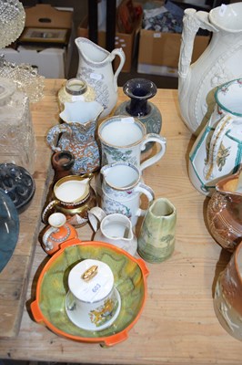 Lot 603 - VARIOUS CERAMICS, LUSTRE WARE JUG, VASES, ART...