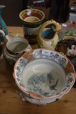 Lot 607 - VARIOUS CERAMICS INCLUDING A BRETBY JUG WITH...