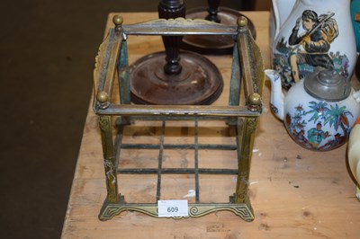 Lot 609 - BRASS ART NOUVEAU STYLE CONTAINER