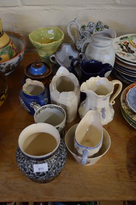 Lot 613 - QUANTITY OF ENGLISH CERAMICS, MAINLY JUGS AND...