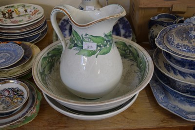 Lot 615 - LARGE 19TH CENTURY JUG AND BOWL SET