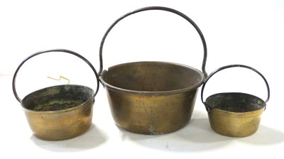 Lot 549 - Group of three 19th century brass and iron...