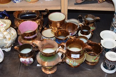 Lot 645 - QUANTITY OF LUSTRE WARE JUGS WITH TYPICAL DESIGNS