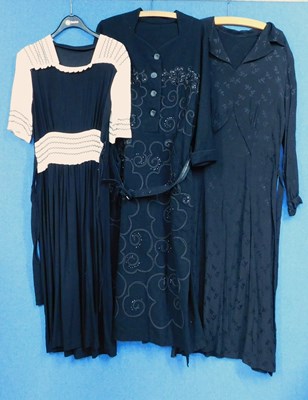 Lot 46 - Three mid 20th Century lady's dresses, to...