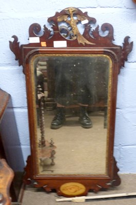 Lot 616 - Georgian wall mirror with rectangular bevelled...