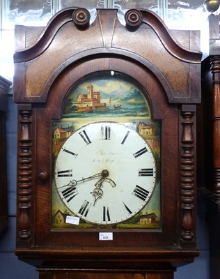 Lot 632 - Mid-19th century longcase clock with arched...