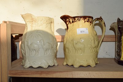 Lot 650 - TWO POTTERY JUGS