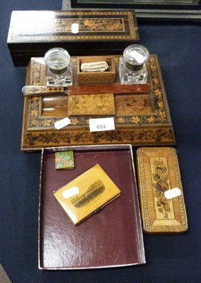 Lot 652 - Collection of various Tonbridge ware items to...