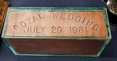 Lot 653 - Cased Royal Wedding 29 July 1981 brick