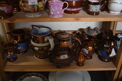 Lot 652 - QUANTITY OF LUSTRE WARE JUGS, TYPICAL DESIGNS