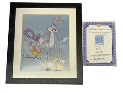 Lot 24 - A colour print of Bugs Bunny, signed by Chuck...