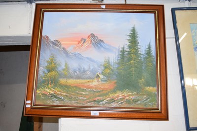 Lot 664 - FRAMED PICTURE OF ALPINE SCENE