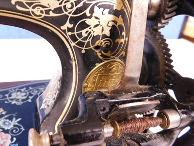 Lot 13 - A late 19th century hand turned sewing machine
