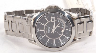 Lot 305 - A Seiko Premier Kinetic gents wristwatch, the...