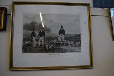 Lot 703 - PRINT OF THE MERRY BEAGLERS IN GILT FRAME