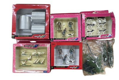 Lot 118 - A collection of boxed Britains plastic figures...