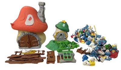 Lot 281 - A collection of 1970s/80s Smurf mushroom...