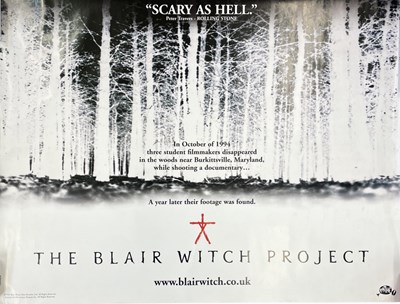 Lot 170 - A quad film tester poster for The Blair Witch...