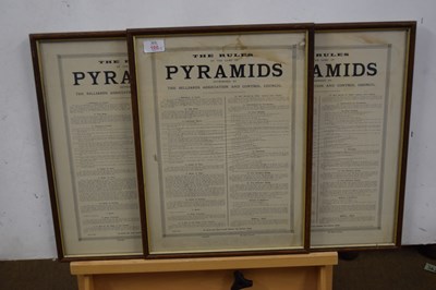 Lot 100 - The Rules of the game of Pyramids as...