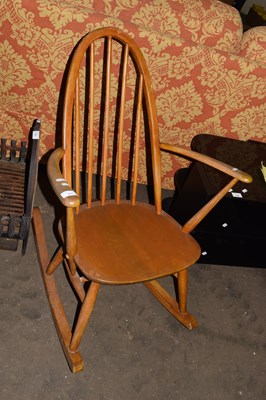 Lot 742 - LIGHT OAK ROCKING CHAIR