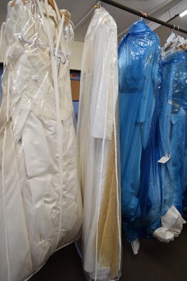 Lot 752 - WEDDING DRESSES IN POLYTHENE BAGS
