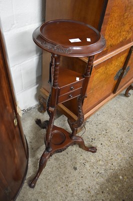 Lot 324 - Reproduction dark wood plant or wash stand