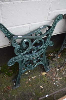 Lot 337 - Pair of metal Bench Ends