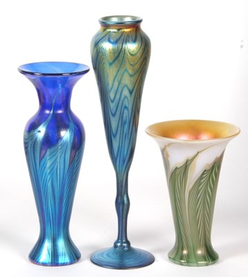 Lot 16 - Three Lundberg art glass vases