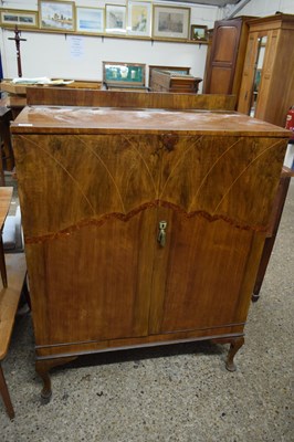 Lot 287 - EARLY 20TH CENTURY WALNUT VENEERED TWO-DOOR...