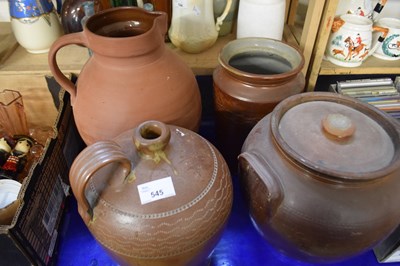 Lot 545 - Four various salt glazed vessels