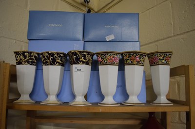 Lot 568 - Six boxed Wedgwood vases