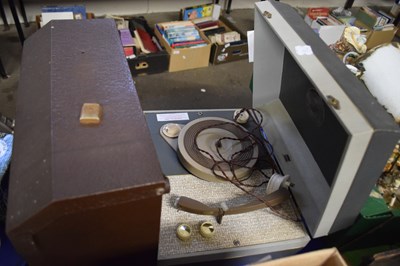 Lot 604 - A Plus-a-Gram record player in metal case