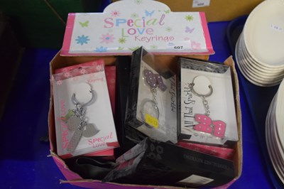 Lot 607 - Box containing as new "Special Love" keyrings