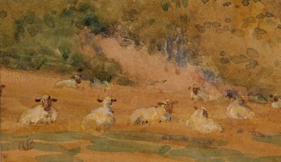 Lot 62 - John Arnesby Brown (British,1866-1955), Sheep...