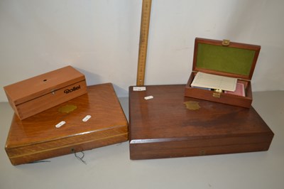 Lot 18 - Two empty cutlery cases and two further small...
