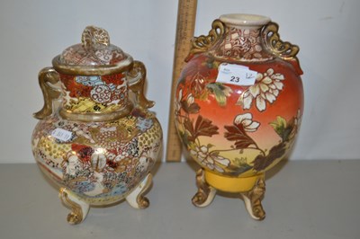 Lot 23 - Two early 20th Century Japanese three footed...