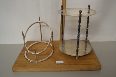 Lot 30 - Silver plated stand together with a serving...