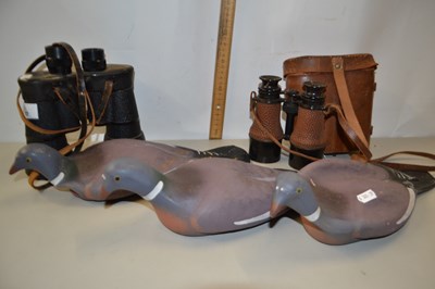 Lot 57 - Two pairs of vintage binoculars together with...